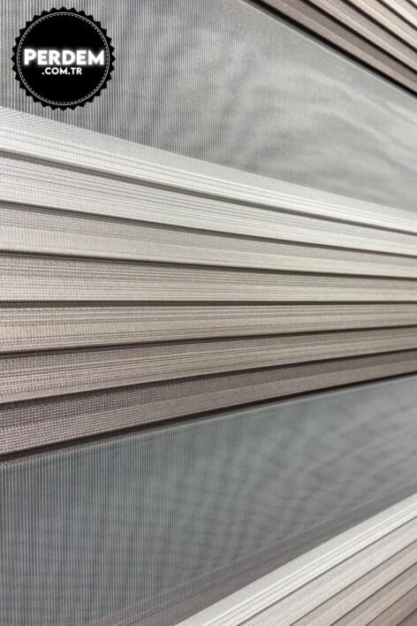 Renk Geçişli Bej Kahve Pliseli Zebra Perde - Görsel 3