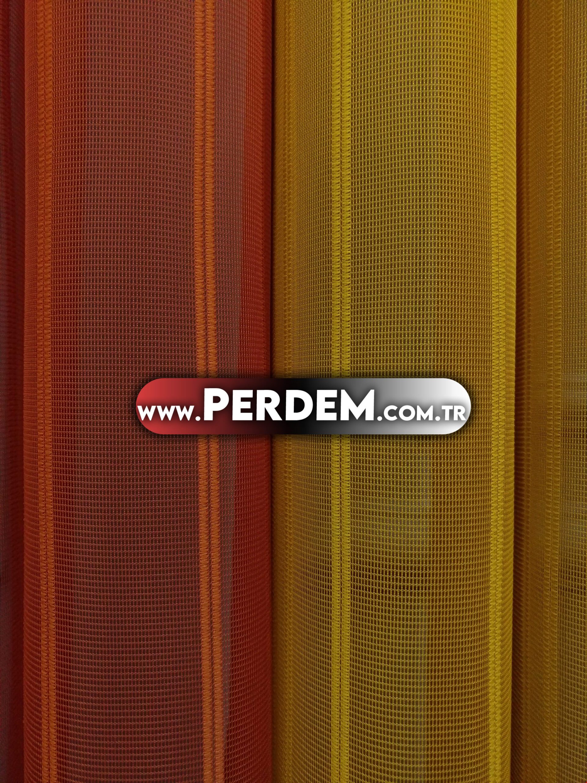 Kiremit Hardal Dikey Tül Perde - Görsel 6