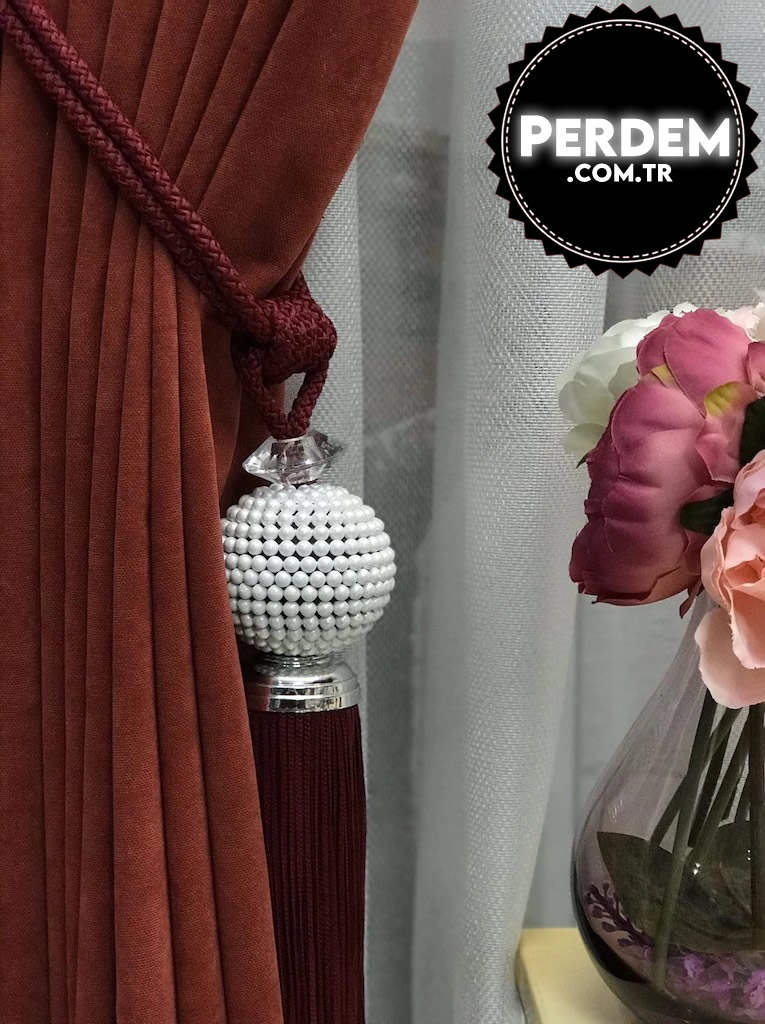 İncili Yan Braçol Perde Aksesuarı - Görsel 3