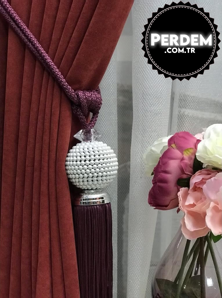 İncili Yan Braçol Perde Aksesuarı - Görsel 4