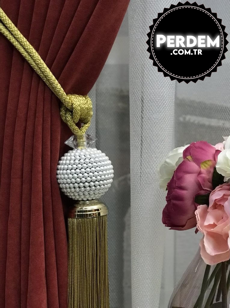 İncili Yan Braçol Perde Aksesuarı - Görsel 5