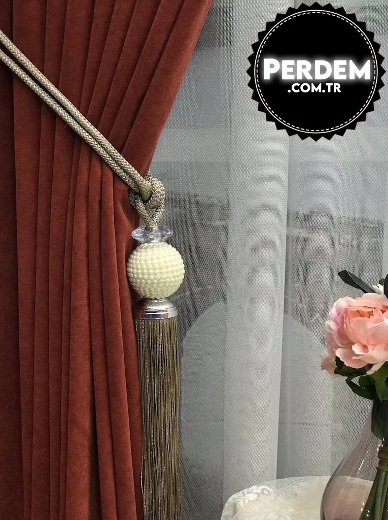 İncili Yan Braçol Perde Aksesuarı - Görsel 9